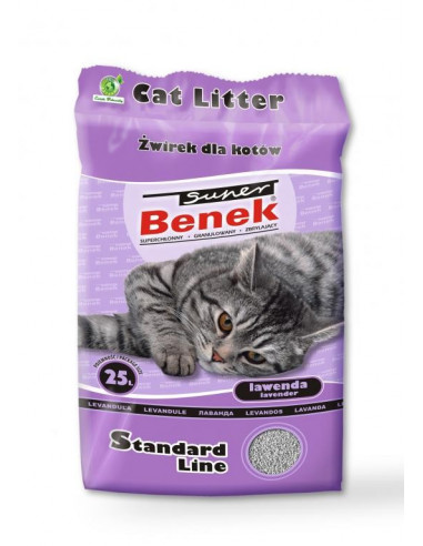 CERTECH Super BENEK Standard Lawenda - żwirek dla kotów zbrylający