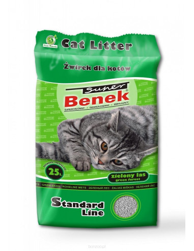 CERTECH Super BENEK Standard Zielony Las - żwirek dla kotów zbrylający